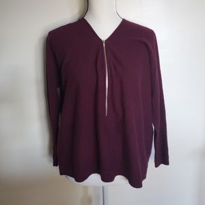 🍀 The Kooples Sport Burgundy Cashmere Sweater